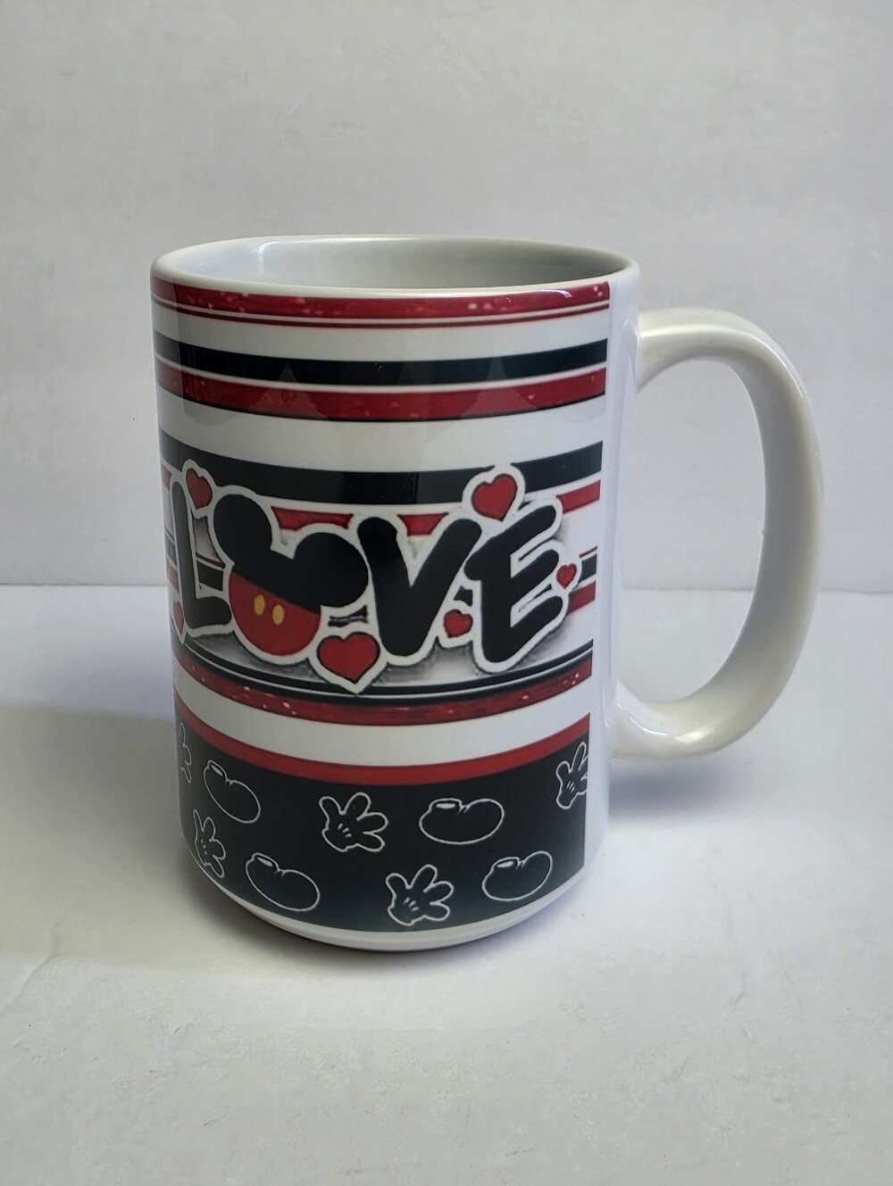 Mickey & Minnie Mouse "Love" 14 oz. Ceramic Coffee Mug